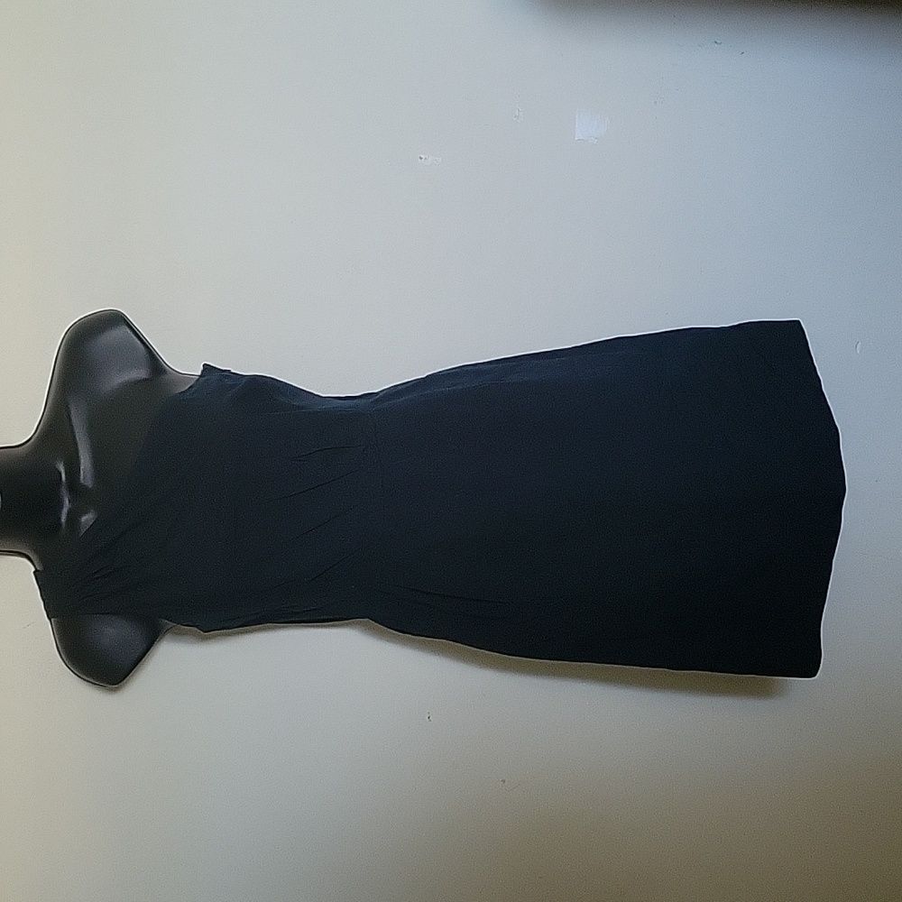 J. Crew Black One Shoulder Cotton and Silk Blend Dress